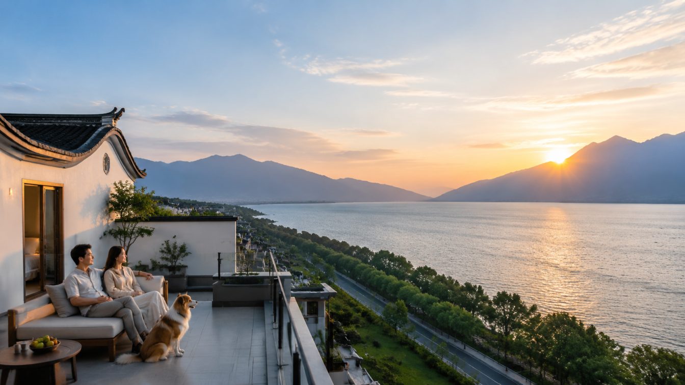 沾益区携宠住进洱海落日